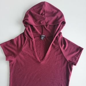 Cropped lightweight hoodie